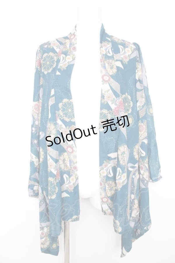 画像1: axes femme / 燦爛柄羽織  グリーン Y-26-02-23-123-AX-TO-SZ-ZY (1)