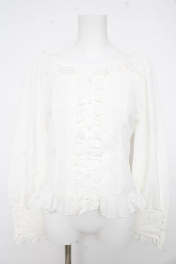 画像1: axes femme / オフショルブラウス  生成り Y-26-02-23-127-AX-BL-SZ-ZY (1)