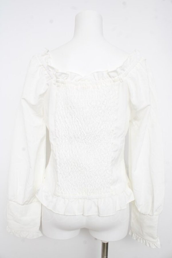 画像2: axes femme / オフショルブラウス  生成り Y-26-02-23-127-AX-BL-SZ-ZY (2)