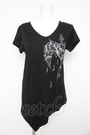 画像: PEACE NOW / ウィングプリント変形トップス M 黒 Y-26-02-23-132-PU-TO-SZ-ZY