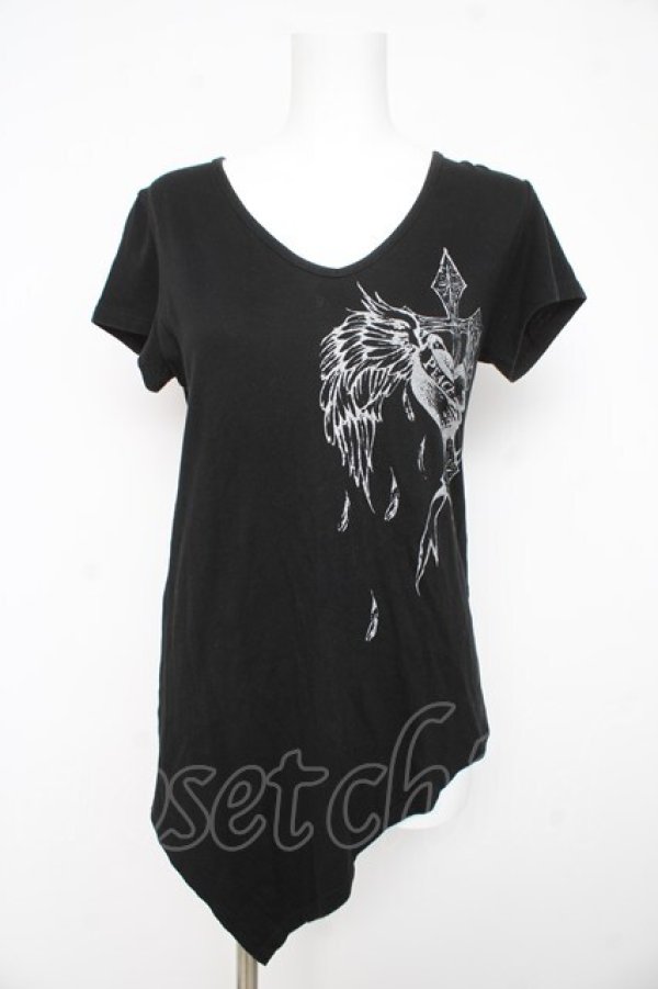 画像1: PEACE NOW / ウィングプリント変形トップス M 黒 Y-26-02-23-132-PU-TO-SZ-ZY (1)