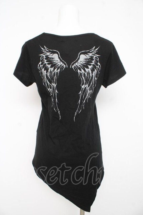 画像2: PEACE NOW / ウィングプリント変形トップス M 黒 Y-26-02-23-132-PU-TO-SZ-ZY (2)