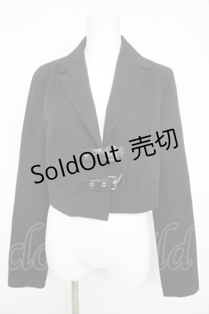 画像: Jamieエーエヌケー / ベルト付きジャケット  黒 Y-26-02-23-136-LO-JA-SZ-ZS