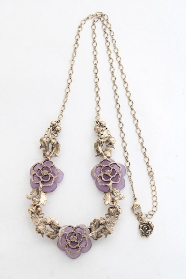 画像4: axes femme / ホマイカローズネックレス  パープル Y-26-02-23-001-AX-AC-SZ-ZY (4)