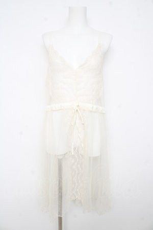 画像: axes femme / チュールオーバーキャミワンピース  生成り Y-26-02-23-140-AX-OP-SZ-ZY