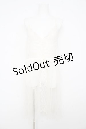 画像: axes femme / チュールオーバーキャミワンピース  生成り Y-26-02-23-140-AX-OP-SZ-ZY