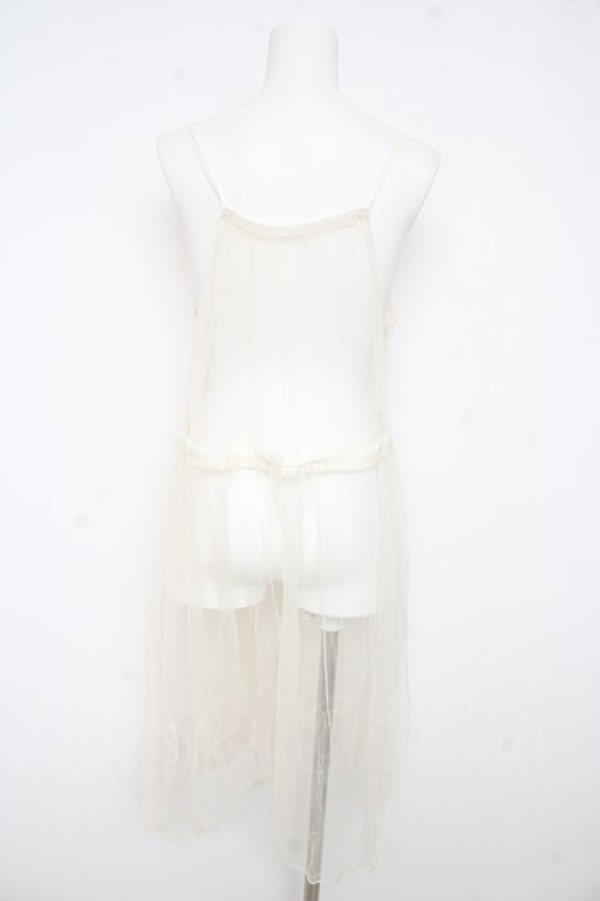画像2: axes femme / チュールオーバーキャミワンピース  生成り Y-26-02-23-140-AX-OP-SZ-ZY (2)
