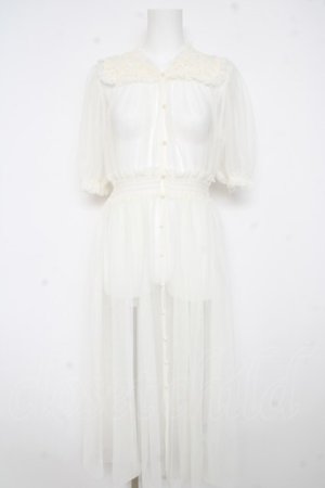 画像: an another angelus / レースヨークチュールガウンワンピース  生成り Y-26-02-23-142-CA-OP-SZ-ZY