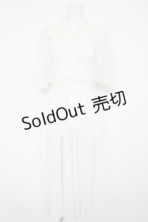 画像: an another angelus / レースヨークチュールガウンワンピース  生成り Y-26-02-23-142-CA-OP-SZ-ZS