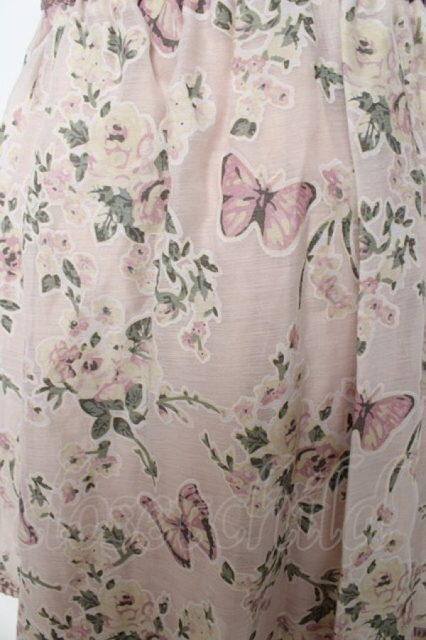 画像3: axes femme / 花×蝶オパールドッキングワンピース M 淡ピンク Y-26-02-23-143-AX-BL-SZ-ZY (3)