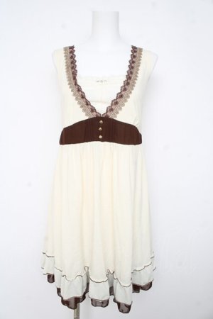 画像: axes femme / ウエストボタンカットチュニ M 生成り Y-26-02-23-144-AX-OP-SZ-ZY