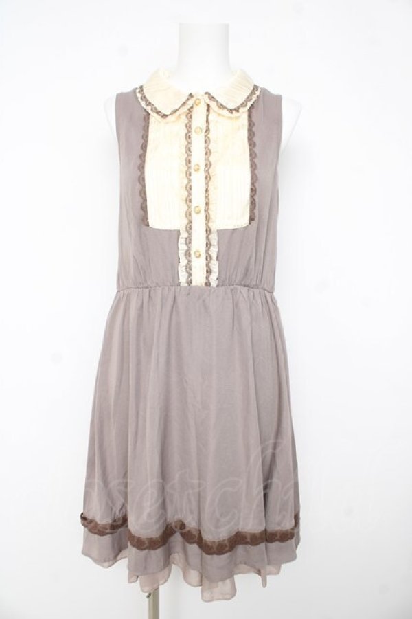 画像1: axes femme / ヨーク切り替えワンピース M ベージュ Y-26-02-23-147-AX-OP-SZ-ZY (1)