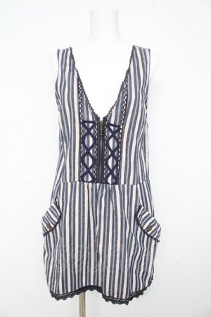 画像: axes femme / レジメ柄ジャンスカ M 紺 Y-26-02-23-150-AX-OP-SZ-ZY