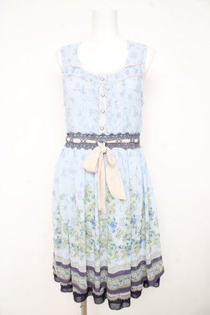 画像: axes femme / カラーローズパネル柄ワンピース  ラベンダー Y-26-02-23-152-AX-OP-SZ-ZY