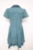 画像2: axes femme / ストライプ半袖ワンピース  グリーン Y-26-02-23-154-AX-OP-SZ-ZY (2)