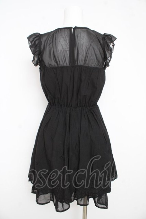 画像2: axes femme / 刺繍入りワンピース M 黒 Y-26-02-23-156-AX-OP-SZ-ZY (2)