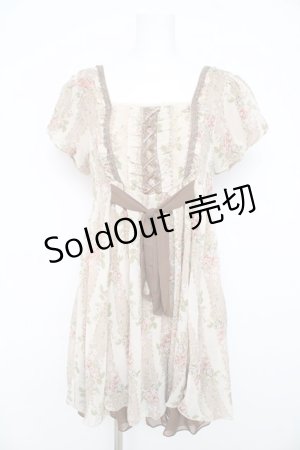 画像: axes femme / タッセルローズストライプワンピース  生成り Y-26-02-23-157-AX-OP-SZ-ZY