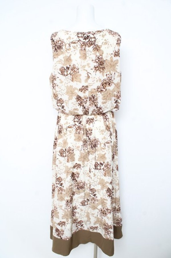 画像2: axes femme / 裾配色ブラウジングワンピース  オフシロ×ベージュ Y-26-02-23-159-AX-OP-IG-ZY (2)