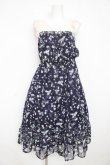 画像1: axes femme / ＪＱ花柄ビスチェ風ワンピース M ネイビー Y-26-02-23-161-AX-OP-IG-ZY (1)