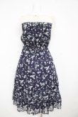 画像2: axes femme / ＪＱ花柄ビスチェ風ワンピース M ネイビー Y-26-02-23-161-AX-OP-IG-ZY (2)