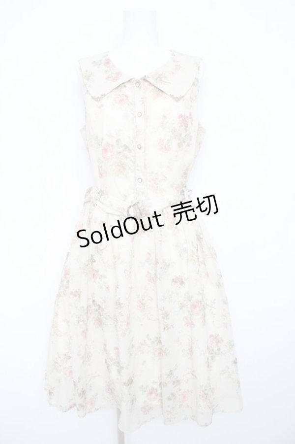 画像1: axes femme / 花柄セーラーワンピース  アイボリー Y-26-02-23-164-AX-OP-IG-ZY (1)