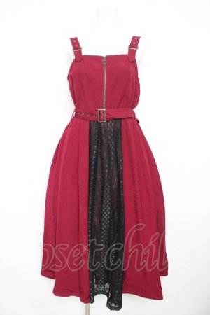 画像: axes femme / バイカラーレースジャンスカ  ワイン Y-26-02-23-166-AX-OP-SZ-ZY