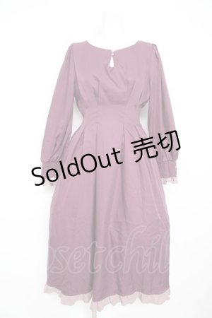 画像: axes femme / ベルシックワンピース  パープル Y-26-02-23-167-AX-OP-SZ-ZI