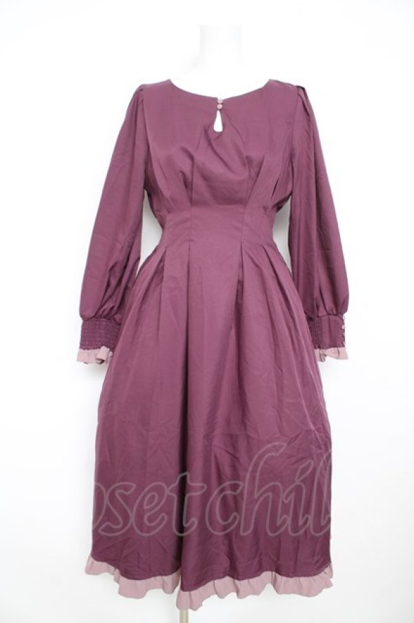画像1: axes femme / ベルシックワンピース  パープル Y-26-02-23-167-AX-OP-SZ-ZY (1)