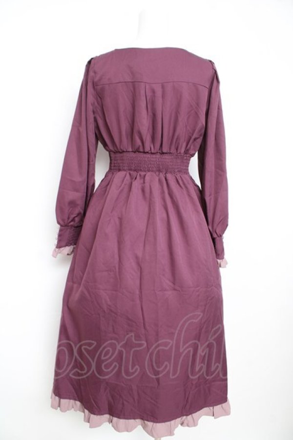 画像2: axes femme / ベルシックワンピース  パープル Y-26-02-23-167-AX-OP-SZ-ZY (2)