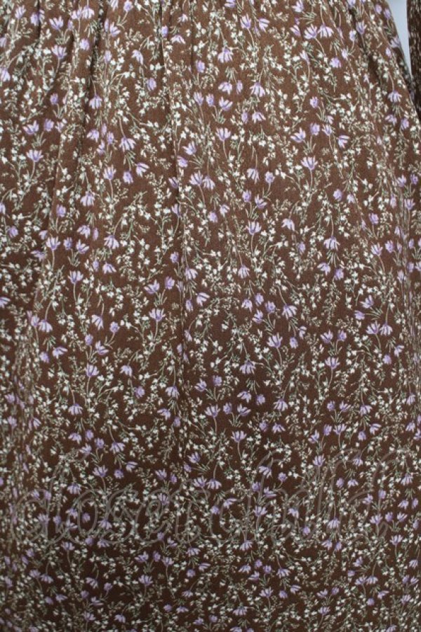 画像3: axes femme POETIQUE / ラッフルフリル襟ロングワンピース M 茶 Y-26-02-23-168-AX-OP-SZ-ZY (3)