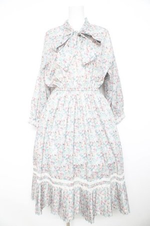 画像: axes femme / 小花柄ボータイワンピース F ミント Y-26-02-23-172-AX-OP-SZ-ZY