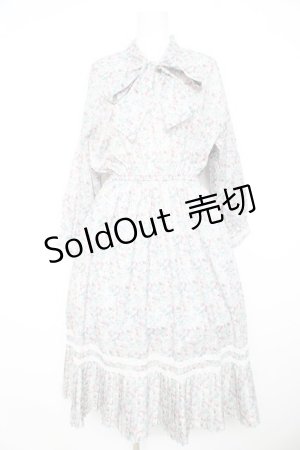 画像: axes femme / 小花柄ボータイワンピース F ミント Y-26-02-23-172-AX-OP-SZ-ZY