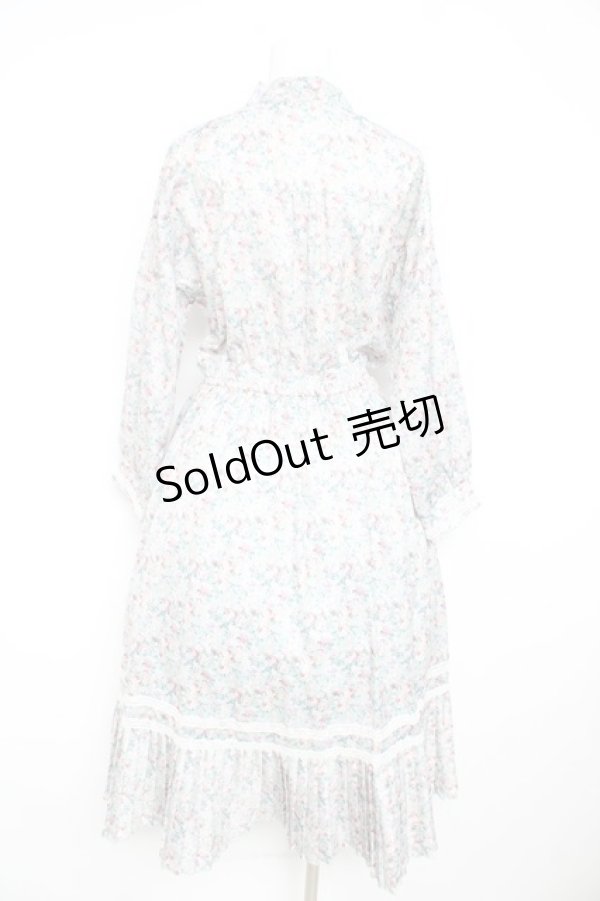 画像2: axes femme / 小花柄ボータイワンピース F ミント Y-26-02-23-172-AX-OP-SZ-ZI (2)