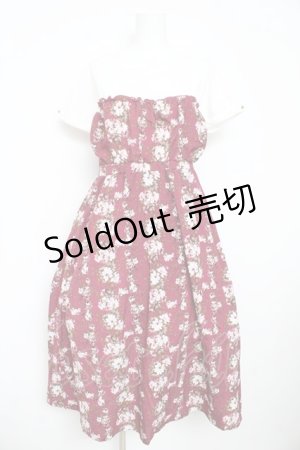 画像: axes femme / ビスチェ切替ドッキングワンピース M ワイン Y-26-02-23-174-AX-OP-SZ-ZY