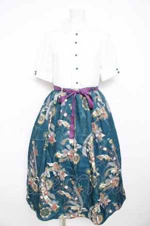 画像: axes femme / 燦爛柄ワンピース  グリーン Y-26-02-23-176-AX-OP-SZ-ZY