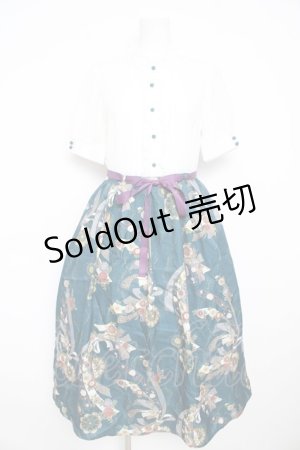 画像: axes femme / 燦爛柄ワンピース  グリーン Y-26-02-23-176-AX-OP-SZ-ZY