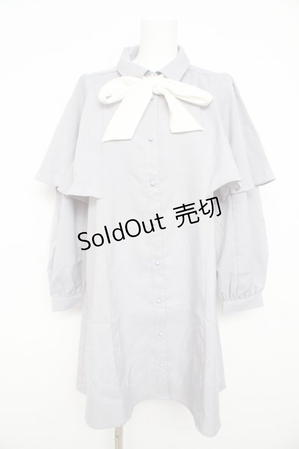 画像1: axes femme / ケープデザインワンピース  ラベンダー Y-26-02-23-177-AX-OP-IG-ZI (1)