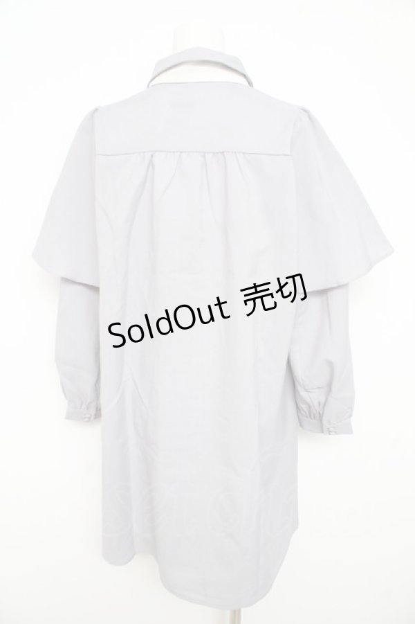 画像2: axes femme / ケープデザインワンピース  ラベンダー Y-26-02-23-177-AX-OP-IG-ZI (2)