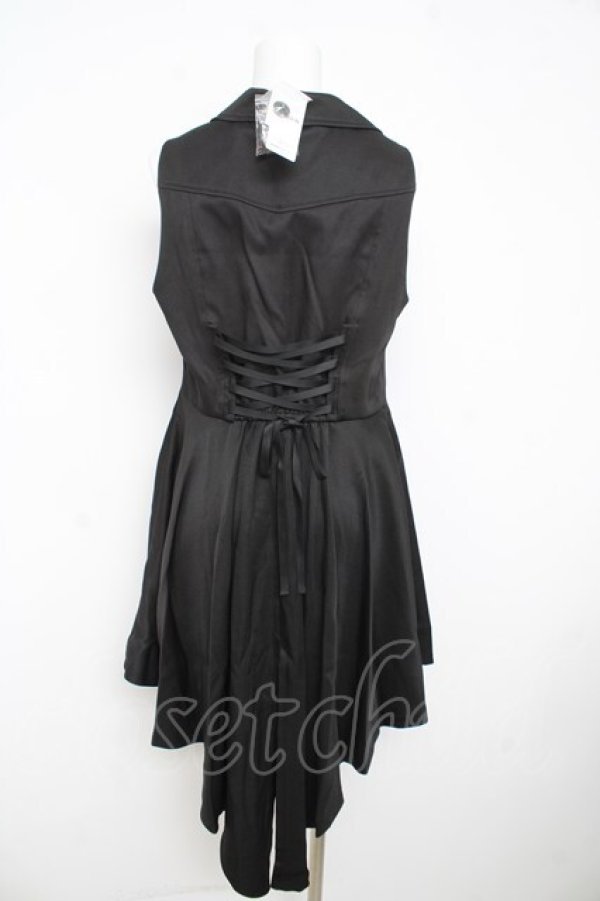 画像2: axes femme POETIQUE / 燕尾デザインロングベスト  黒 Y-26-02-23-184-AX-JA-SZ-ZY (2)