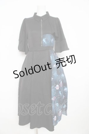 画像: axes femme POETIQUE / ランブルフィッシュワンピース  黒 Y-26-02-23-185-AX-OP-SZ-ZY