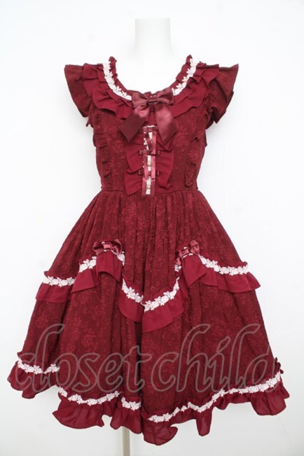 画像1: axes femme kawaii / レディローズジャンスカ  ワイン Y-26-02-23-187-AX-OP-SZ-ZY (1)