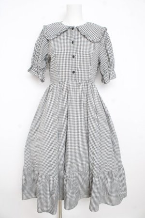 画像: m petit by misako / AM*ギンガムCHKワンピース M 中灰 Y-26-02-23-189-LO-OP-SZ-ZY