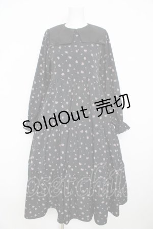 画像: m petit by misako / セーラーカラーワンピース  黒 Y-26-02-23-191-LO-OP-SZ-ZY