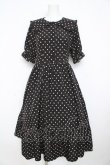 画像1: m petit by misako / 梨地水玉半袖ワンピース M 中黒 Y-26-02-23-192-LO-OP-SZ-ZY (1)