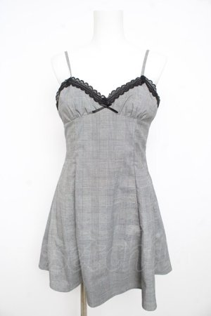画像: Ank Rouge / グレンチェックキャミワンピース M グレー Y-26-02-23-195-CA-OP-SZ-ZY
