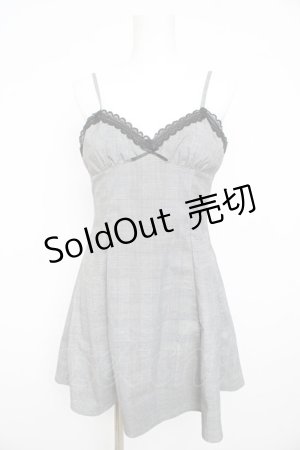 画像: Ank Rouge / グレンチェックキャミワンピース M グレー Y-26-02-23-195-CA-OP-SZ-ZY