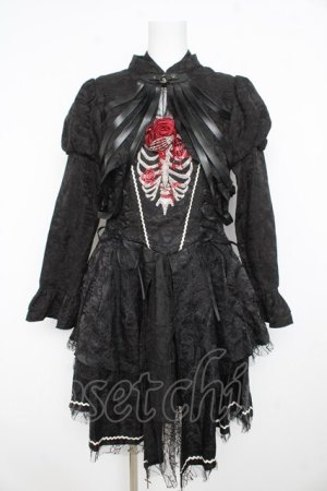 画像: Alice Girl / スカルゴシックジャンパースカートセット  黒 Y-26-02-23-196-EL-OP-SZ-ZY