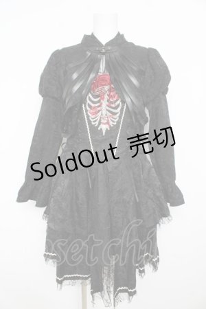 画像: Alice Girl / スカルゴシックジャンパースカートセット  黒 Y-26-02-23-196-EL-OP-SZ-ZY