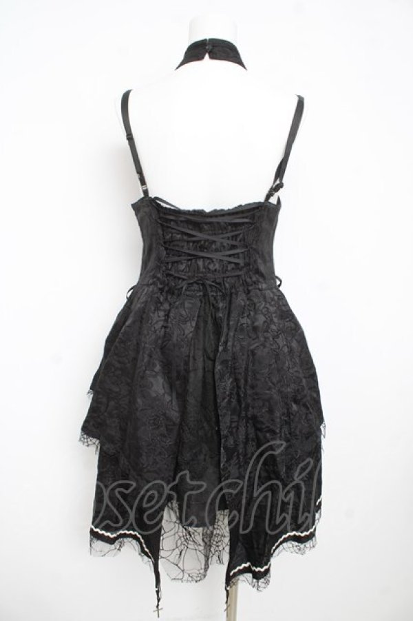 画像4: Alice Girl / スカルゴシックジャンパースカートセット  黒 Y-26-02-23-196-EL-OP-SZ-ZY (4)