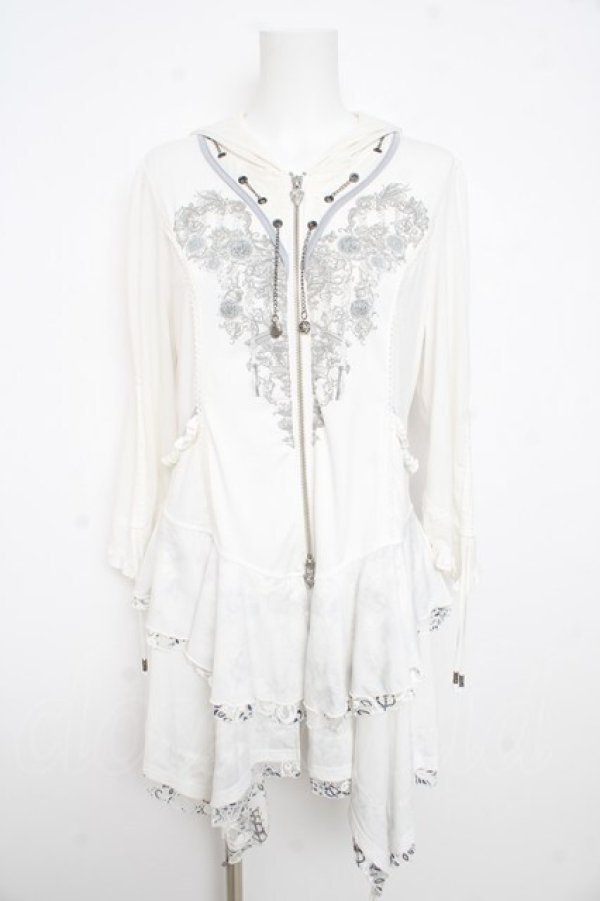 画像1: Ozz oneste / Fairy talent Roseフリルパーカー  白 Y-26-02-23-198-OO-TO-SZ-ZY (1)